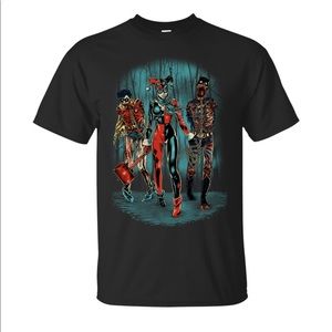Harley Quinn Batman Robin Halloween Zombie Shirt